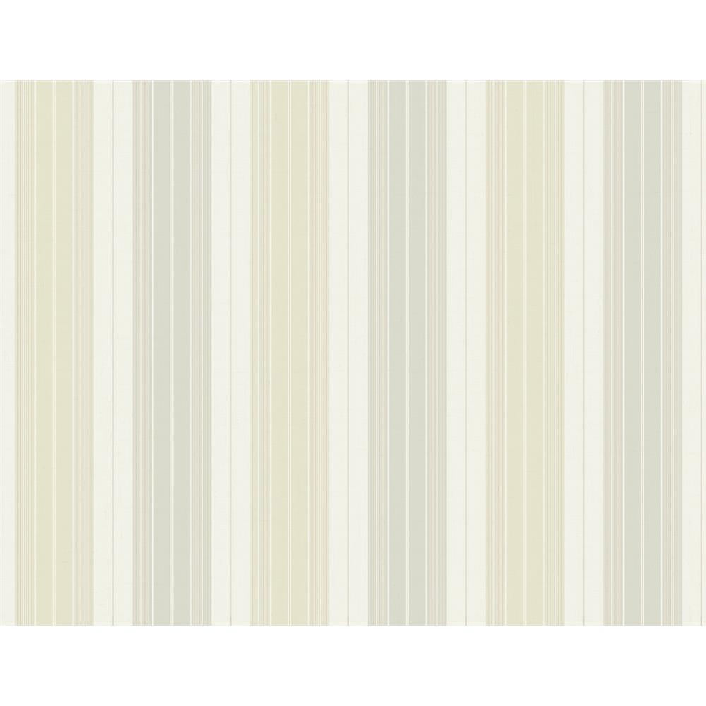 Wallquest FL90609 French Cameo Hudson Striped Wallpaper in Beige 