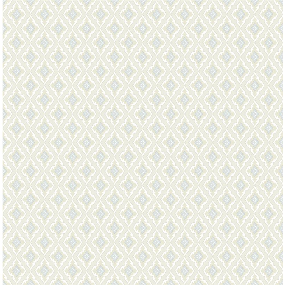 Wallquest FL91802 French Cameo Grahm Traditional Wallpaper in Blue