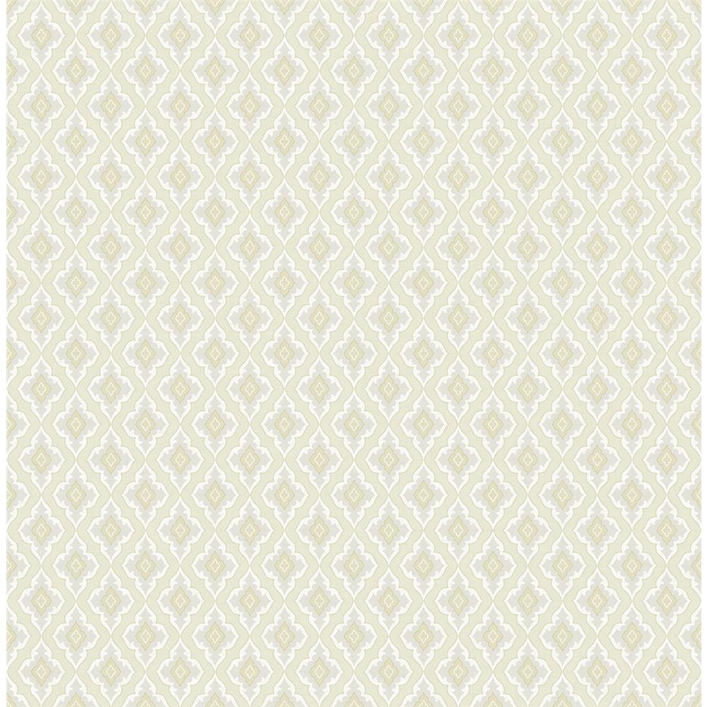 Wallquest FL91803 French Cameo Grahm Traditional Wallpaper in Beige 