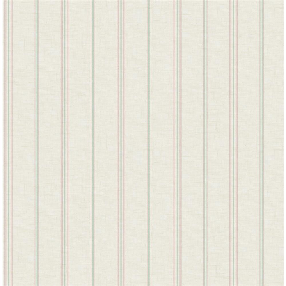 Wallquest FL92204 French Cameo Ethan Striped Wallpaper in Beige 