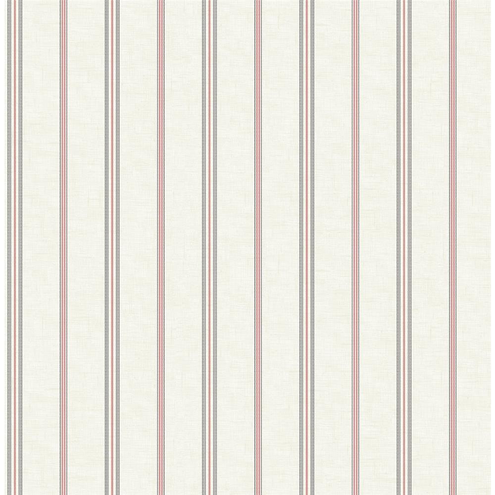 Wallquest FL92208 French Cameo Ethan Striped Wallpaper in Pink