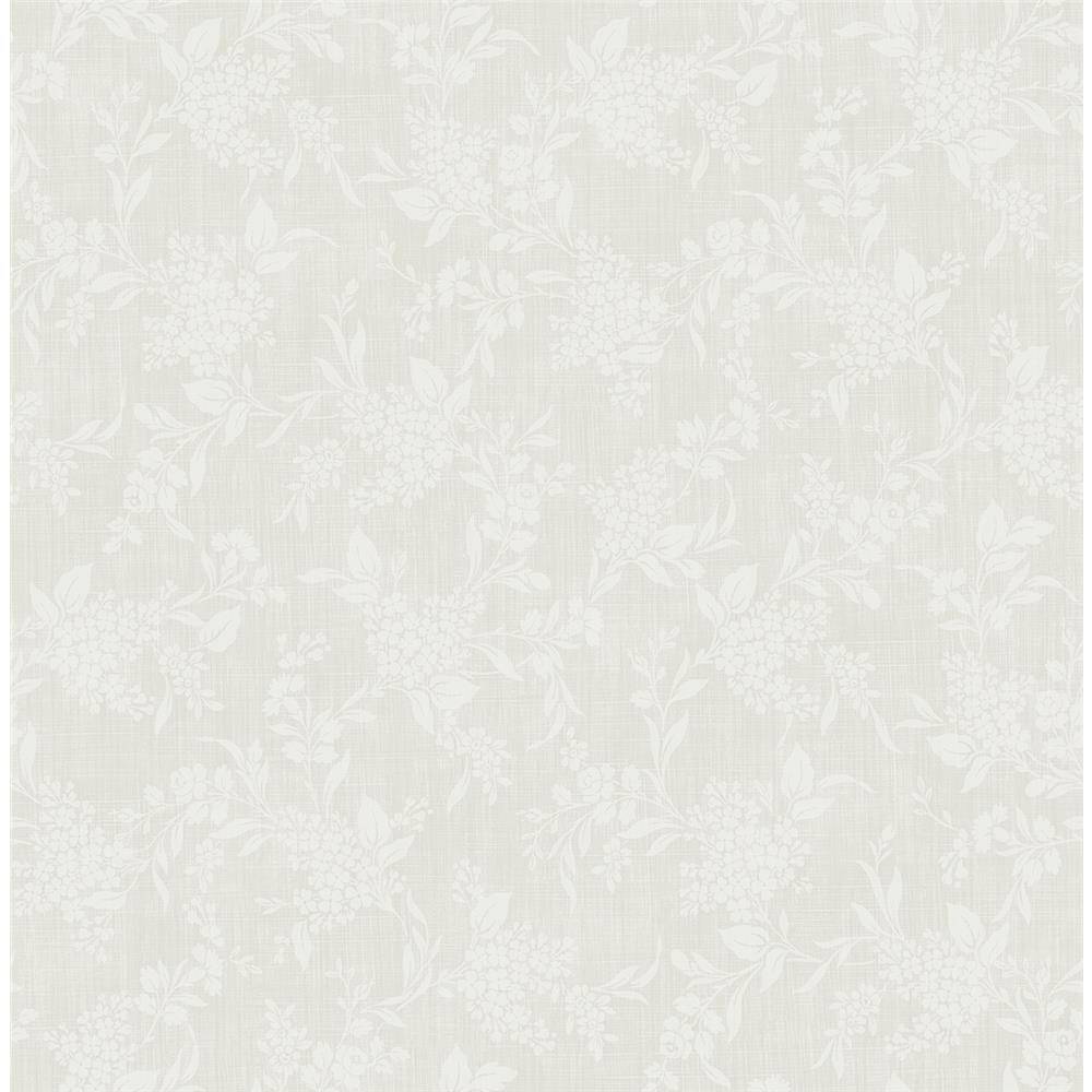 Wallquest FS50603 SPRING GARDEN Tonal Floral Wallpaper in Grey