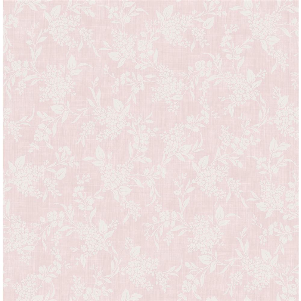 Wallquest FS50611 SPRING GARDEN Tonal Floral Wallpaper in Pink