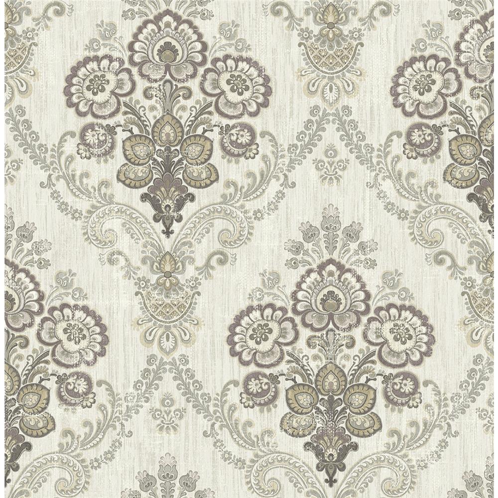 Framed Imperial Bouquet Wallpaper in Royal Red IM70011 from Wallquest 