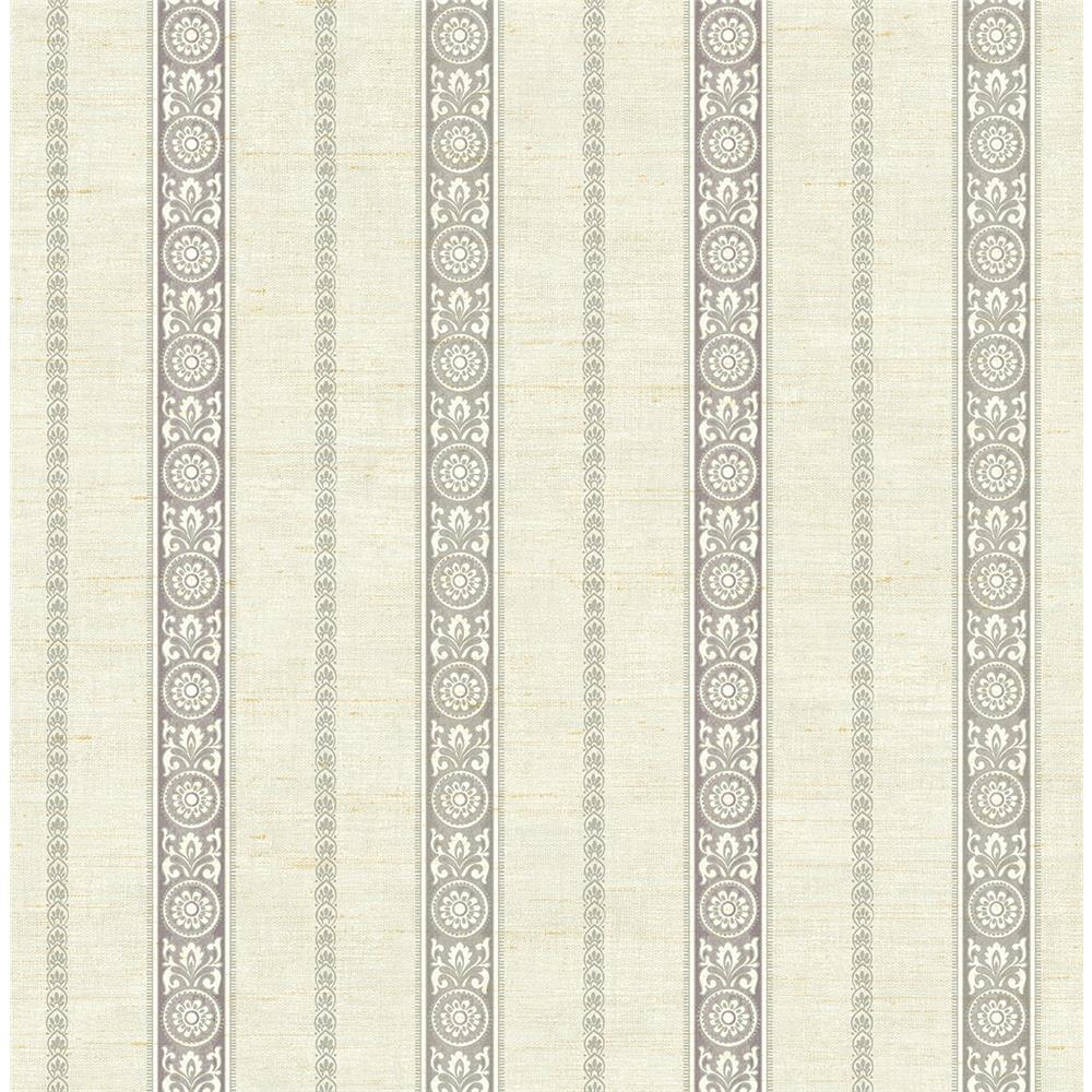 Wallquest IM70508 Caspia Mirabell Striped Wallpaper in Grey