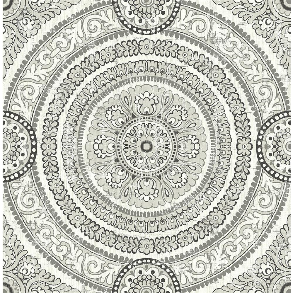 Wallquest IM71100 Caspia Stanton Contemporary Wallpaper in Grey