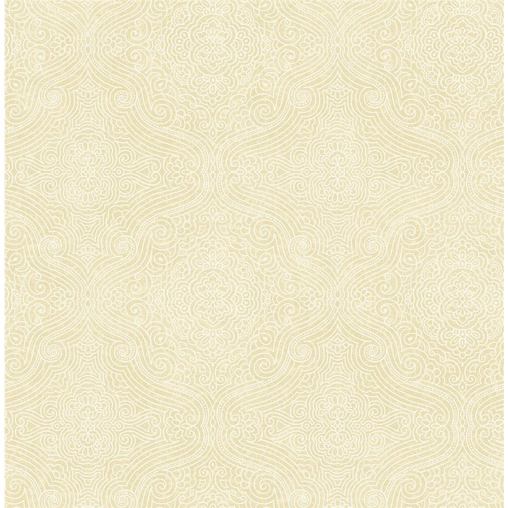 Wallquest IM71602 Caspia Chad Faux Wallpaper in Beige 