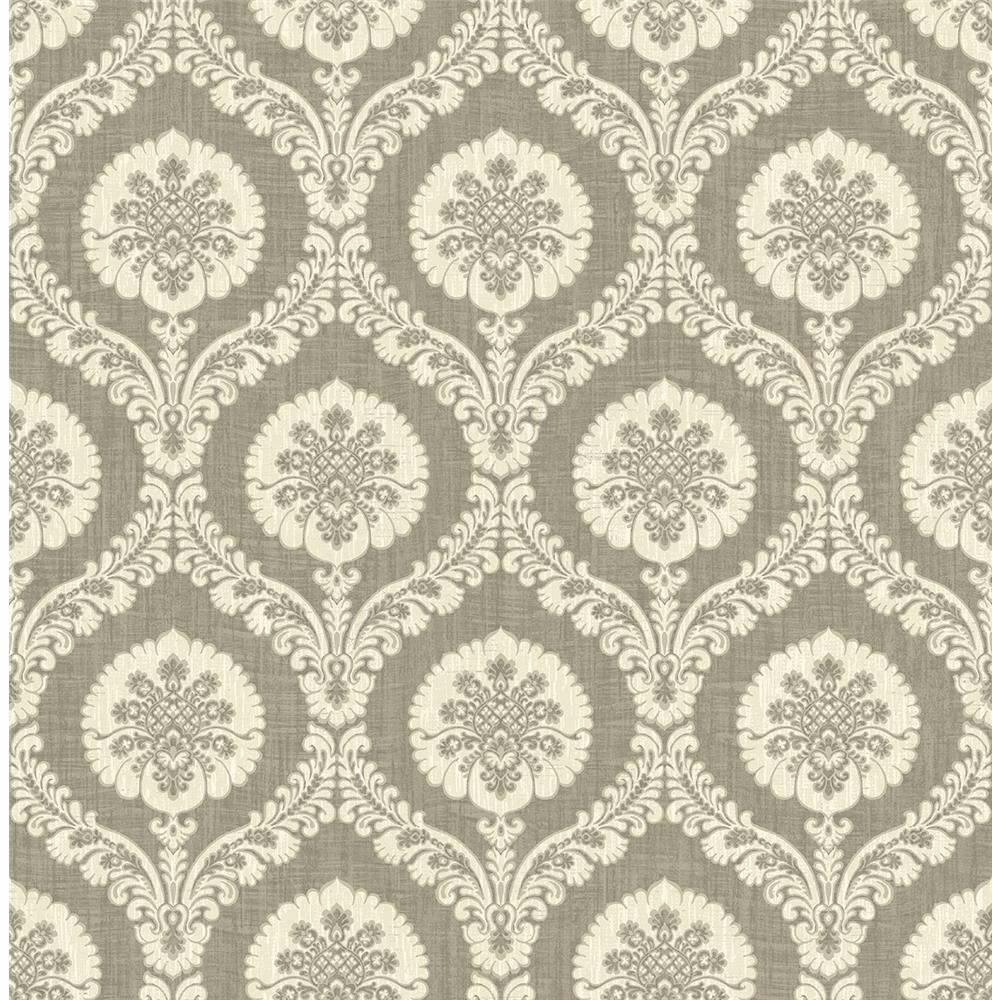 Wallquest IM71805 Caspia Brock Contemporary Wallpaper in Grey
