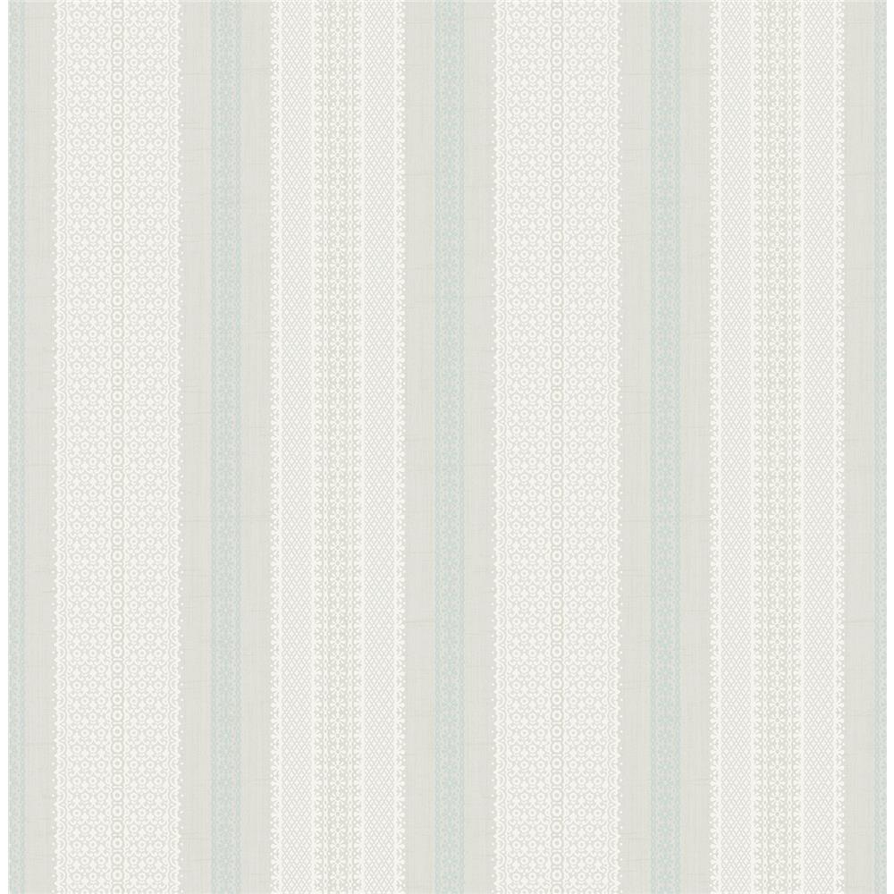 Wallquest MM50803 Bouquet Ornamental Stripe Wallpaper
