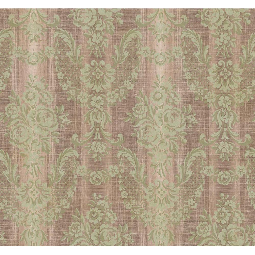 Wallquest RD80001 Lancaster Lancaster Striped Wallpaper in Red