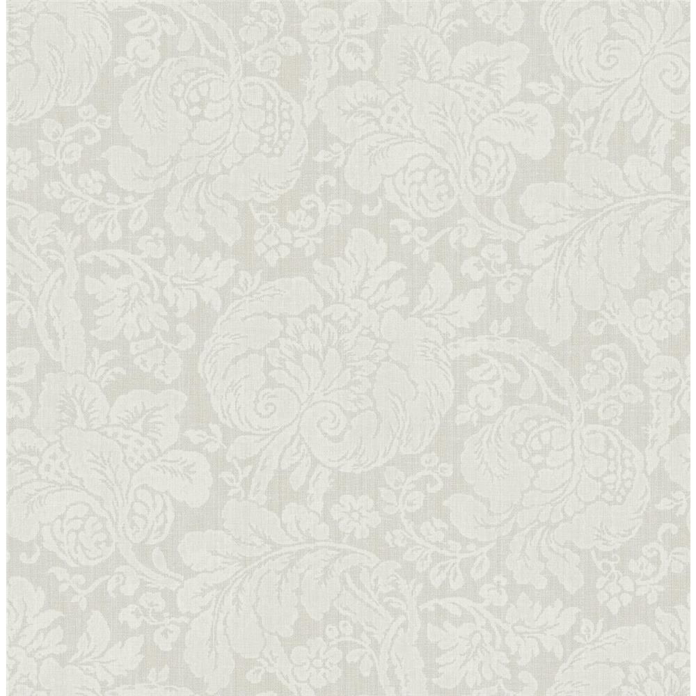 Wallquest RD80718 Lancaster Pearla Traditional Wallpaper in Grey