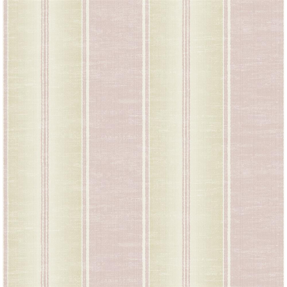 Wallquest RV20201 Summer Park Stripe Wallpaper in Pink