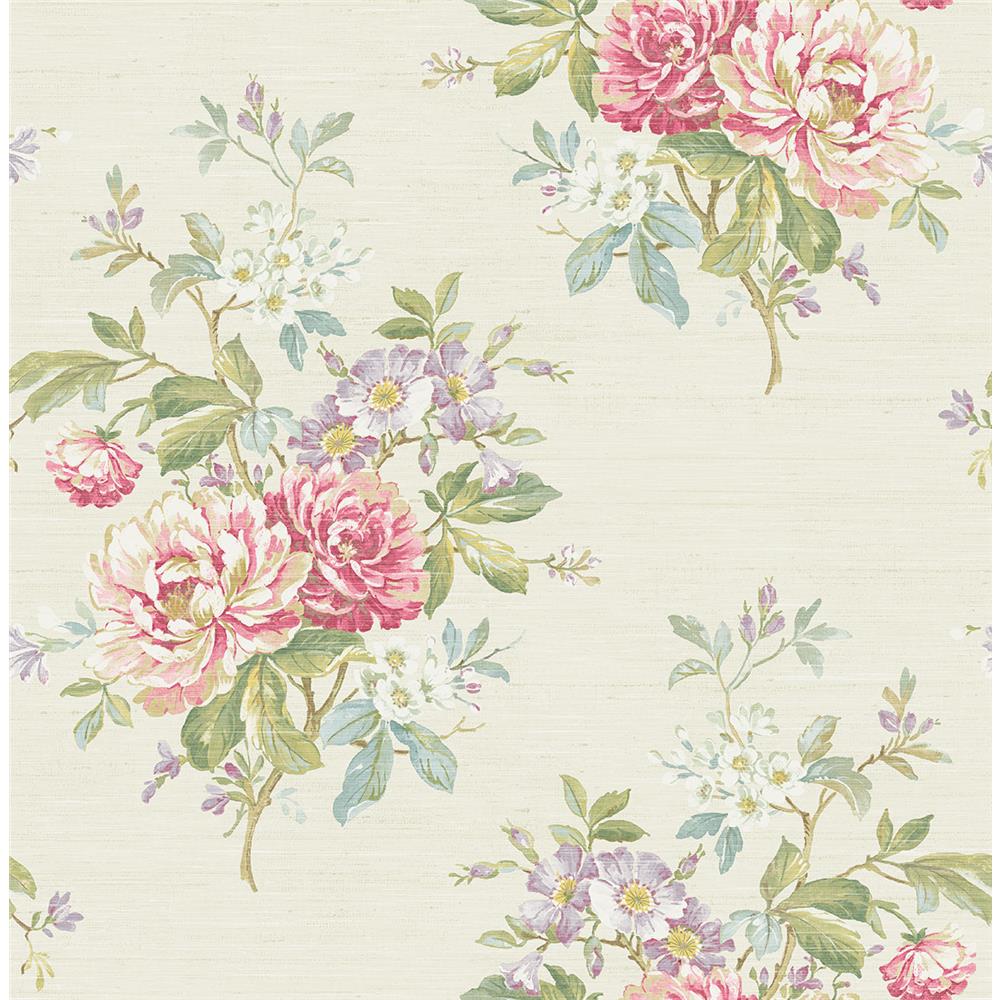 Wallquest RV21001 Summer Park Floral Wallpaper in Neutral 