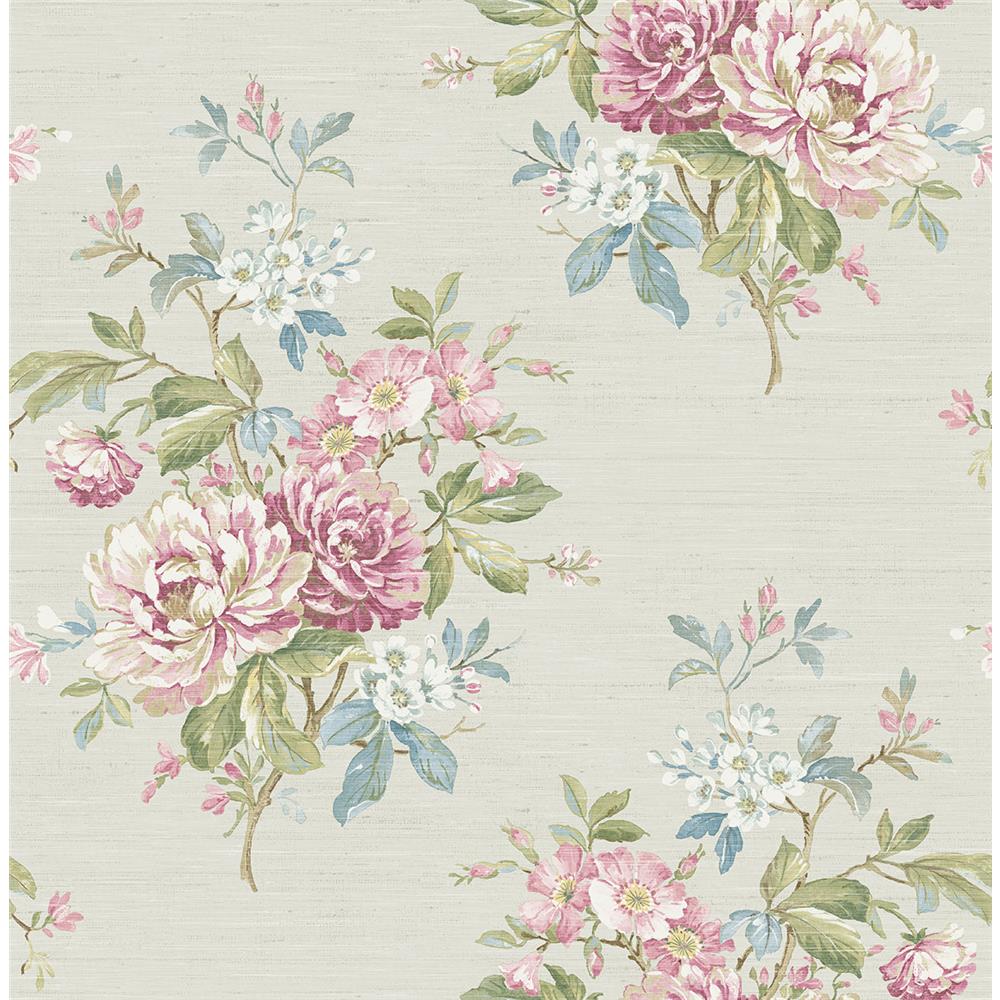 Wallquest RV21019 Summer Park Floral Wallpaper in Beige 