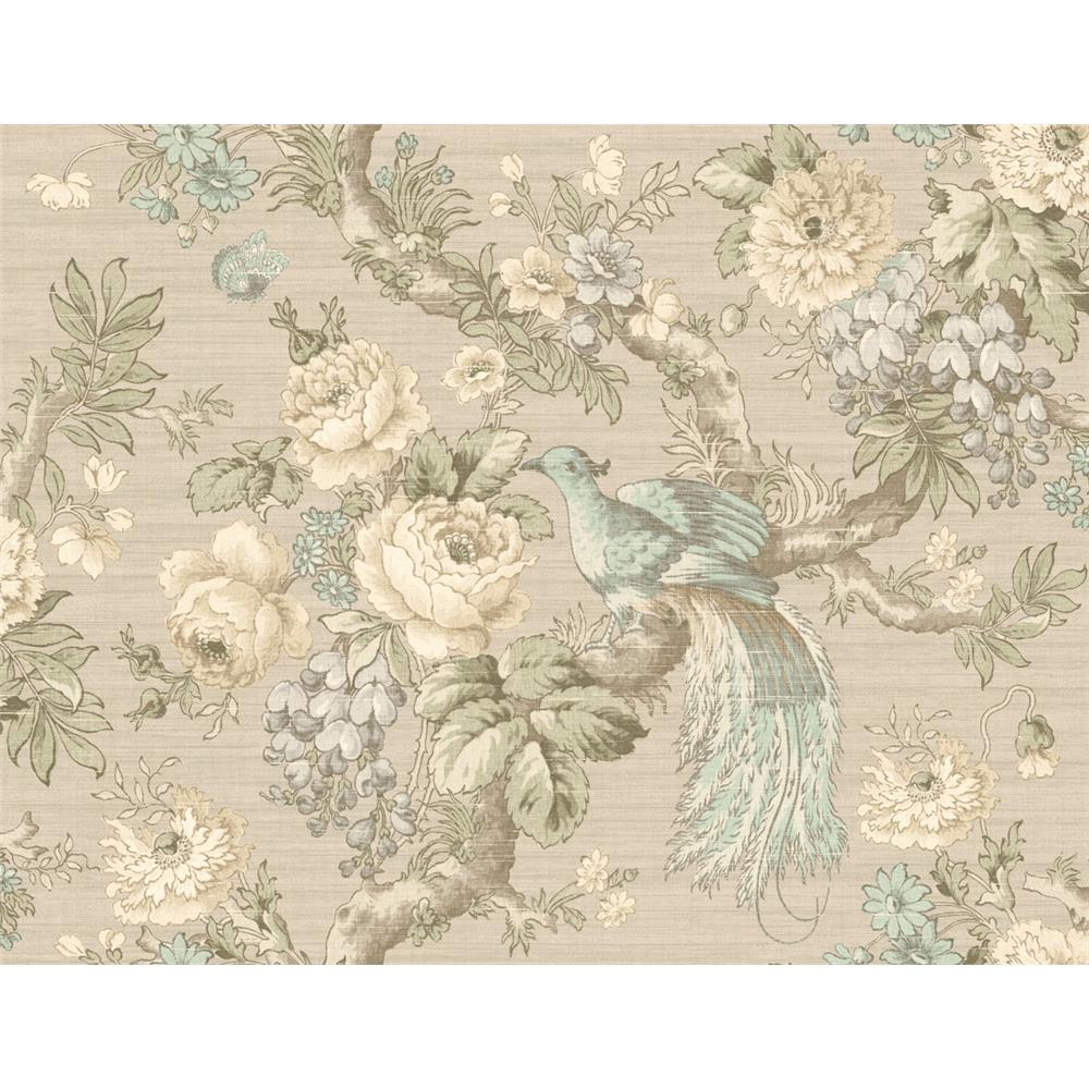 Wallquest TX40608 Cambridge Catilina Floral Wallpaper in Green