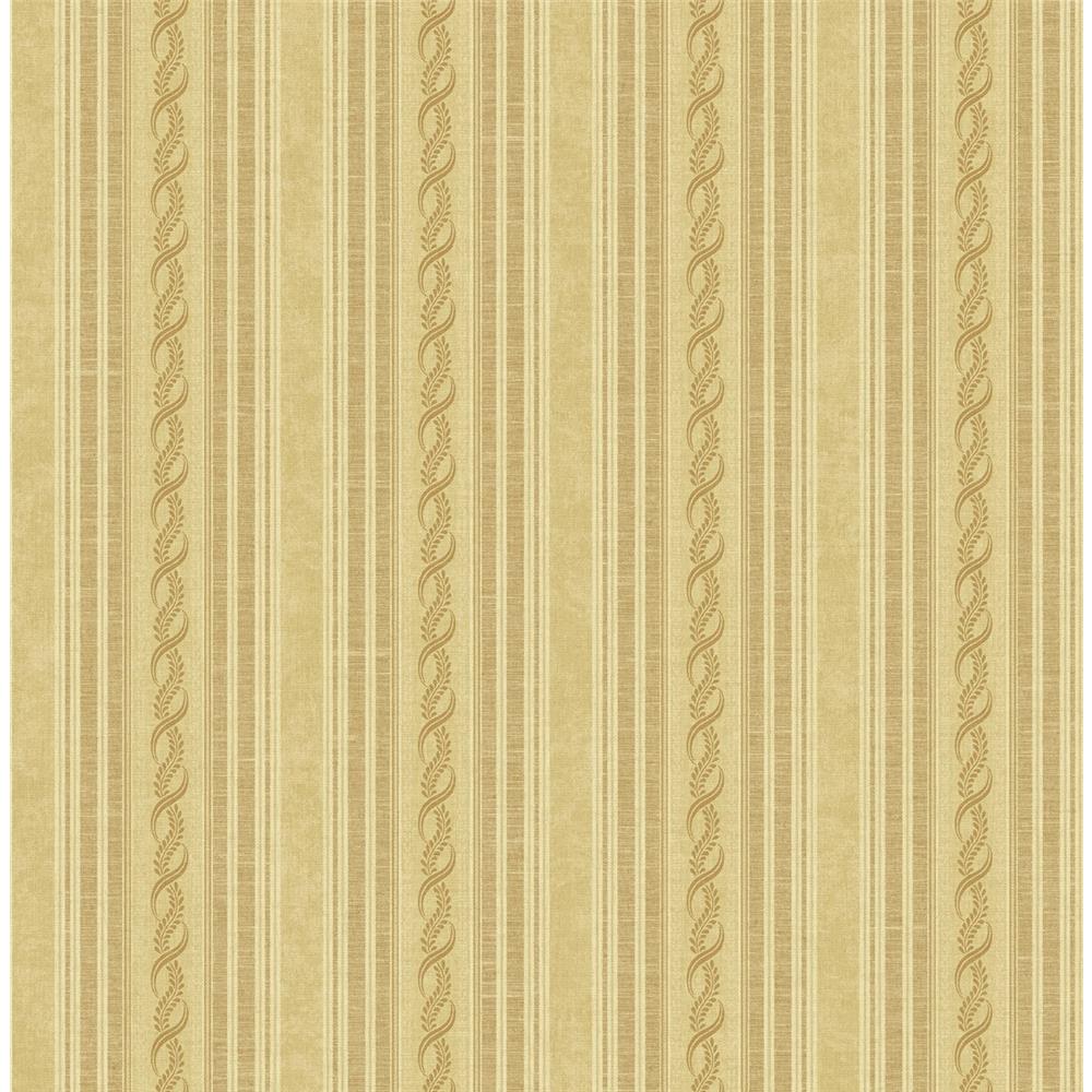 Wallquest TX41005 Cambridge Whitney Striped Wallpaper in Brown