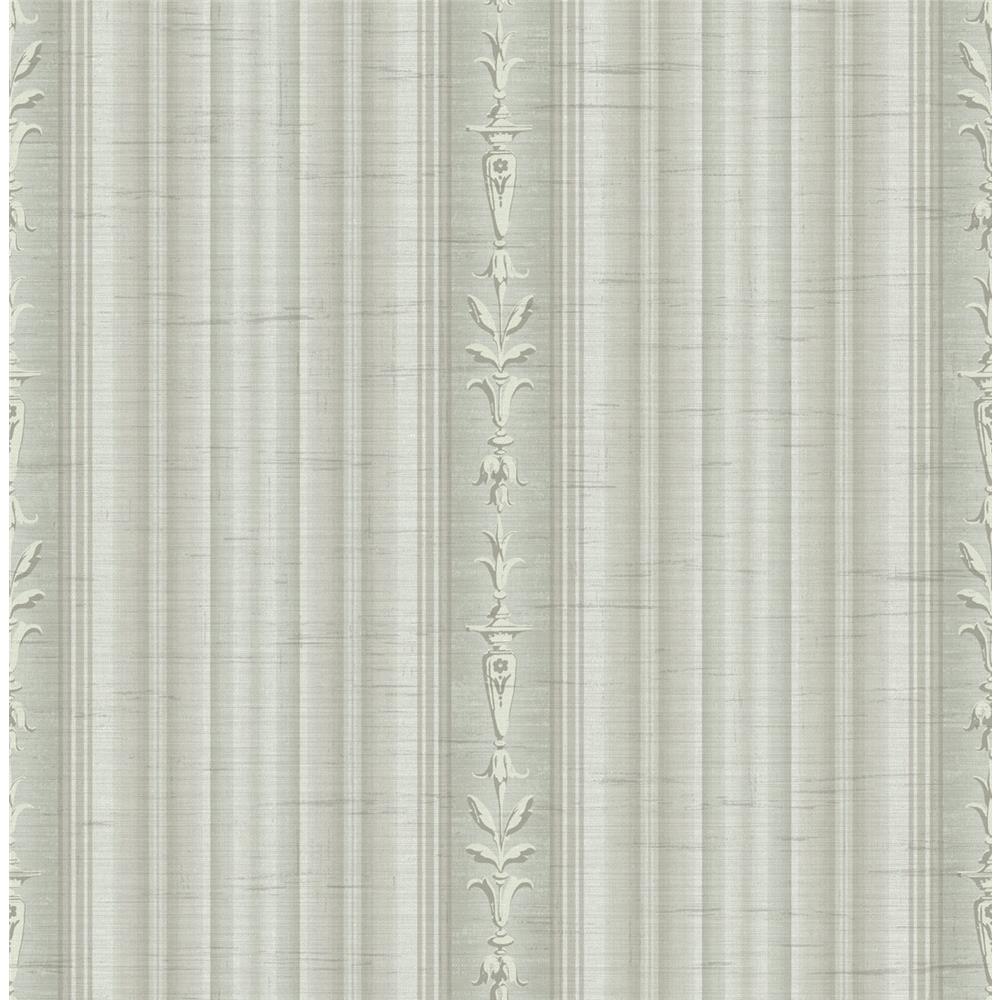 Wallquest TX41409 Cambridge Kantin Striped Wallpaper in Grey