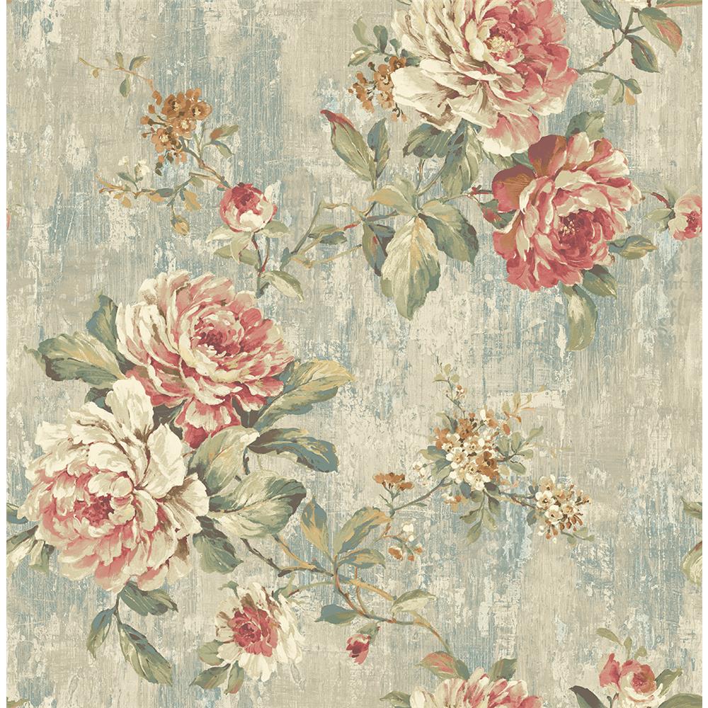 Wallquest VF30602 Manor House Floral Trail Wallpaper in Green