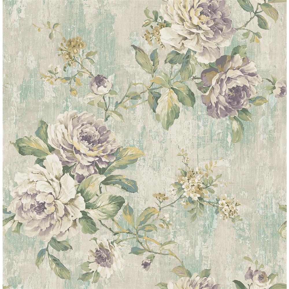 Wallquest VF30608 Manor House Floral Trail Wallpaper in Green