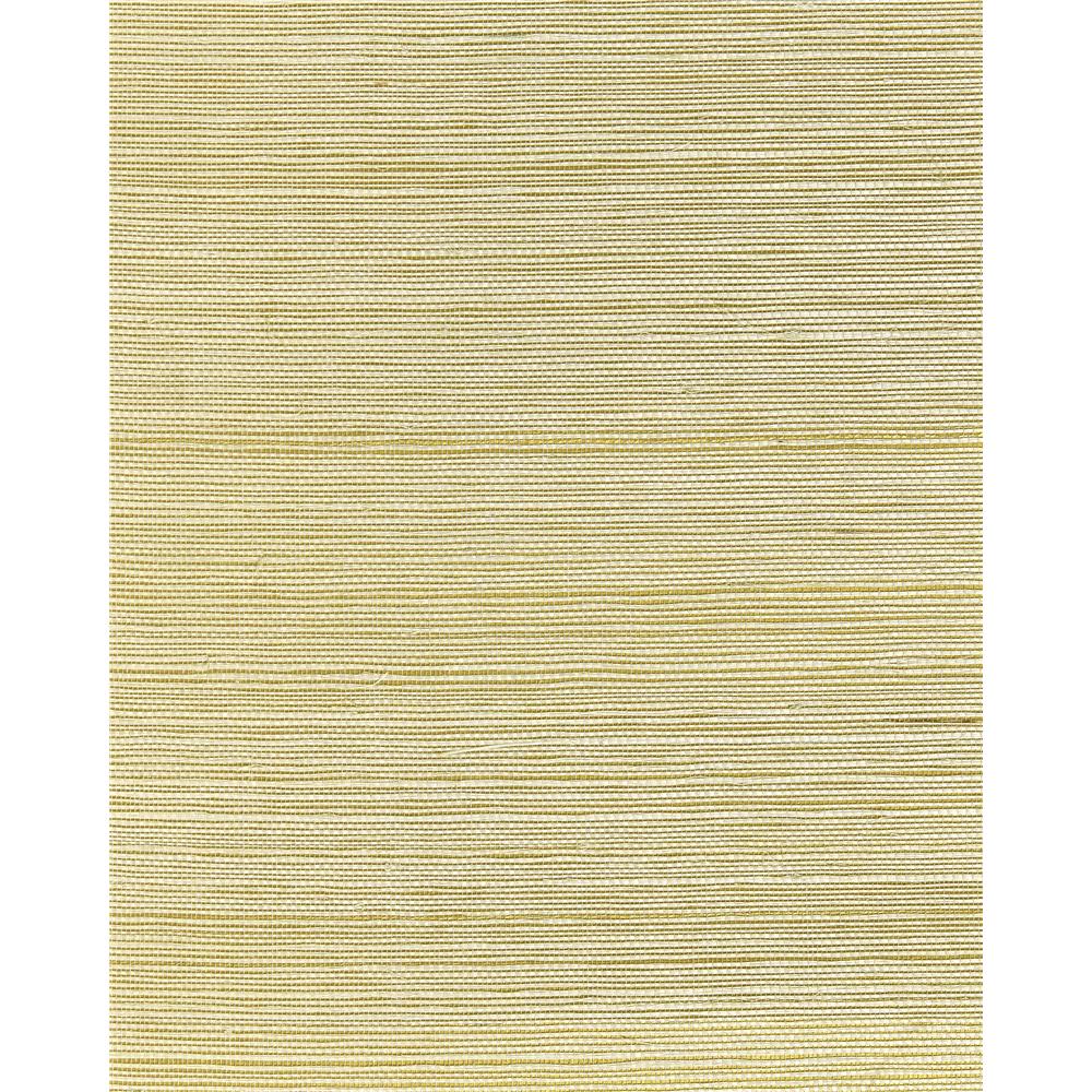 Washington Wallcoverings As1041 Asian Splendor Soft Natural Gold Metallic Back Sisal Weave Grasscloth Wallpaper