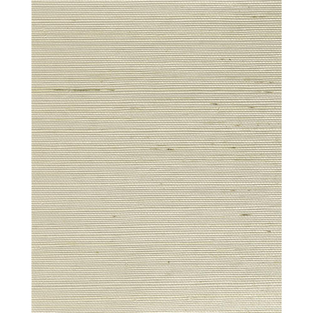 Washington Wallcoverings As1042 Asian Splendor Soft Natural Ivory Metallic Back Sisal Weave Grasscloth Wallpaper