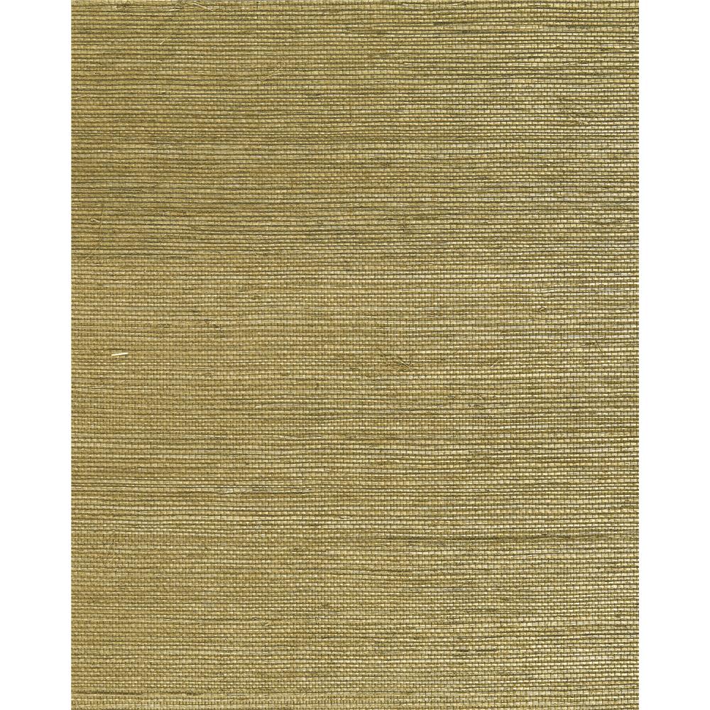 Washington Wallcoverings As1046 Asian Splendor Deep Sage Brown Tight Weave Sisal Grasscloth Wallpaper