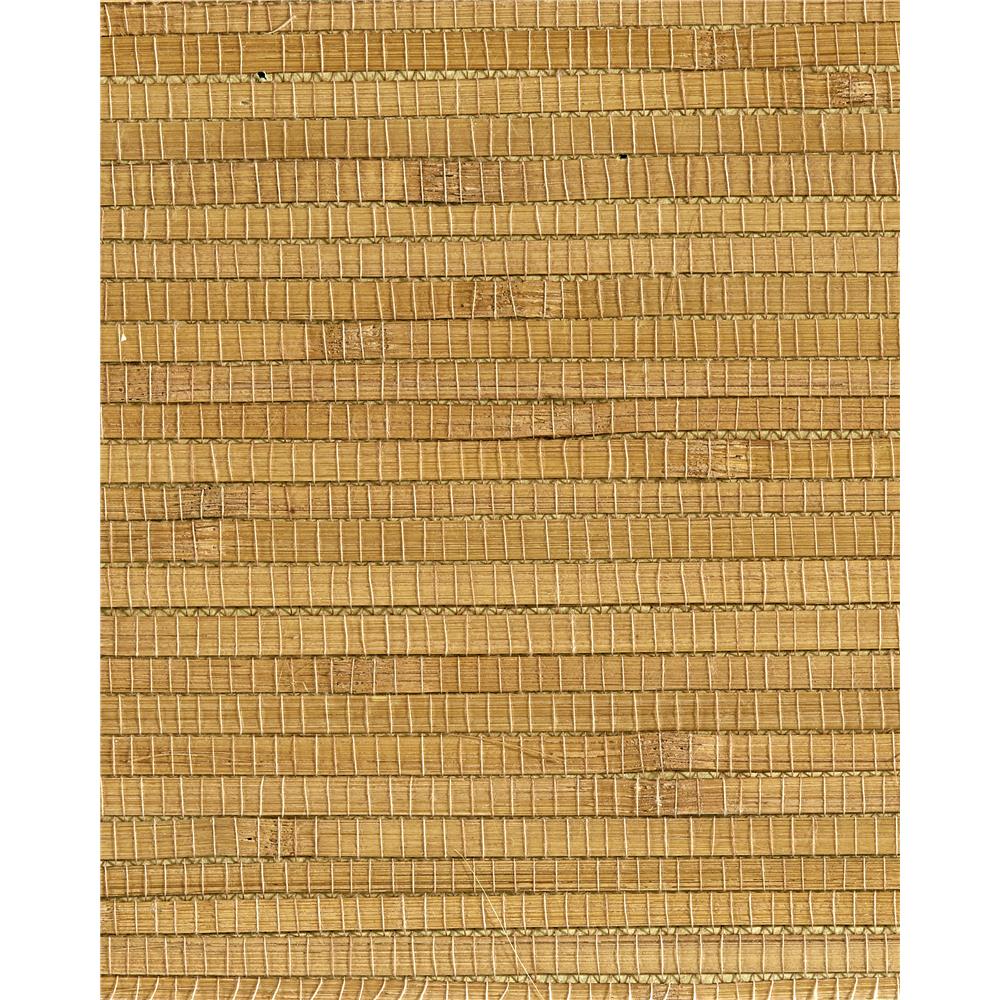 Washington Wallcoverings As568 Asian Splendor Red Beige Heavy Bamboo Natural Grasscloth Wallpaper