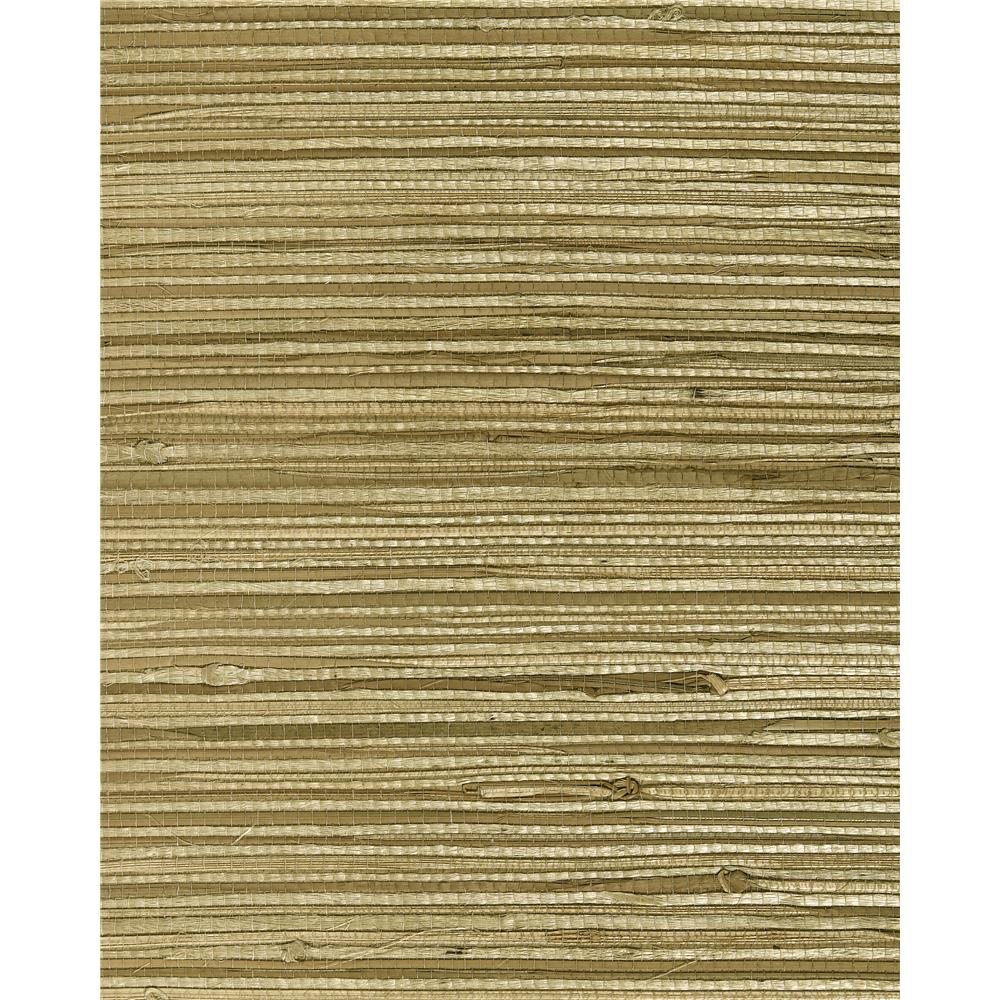 Washington Wallcoverings As611 Asian Splendor Medium Khaki Blend Natural Grasscloth Wallpaper