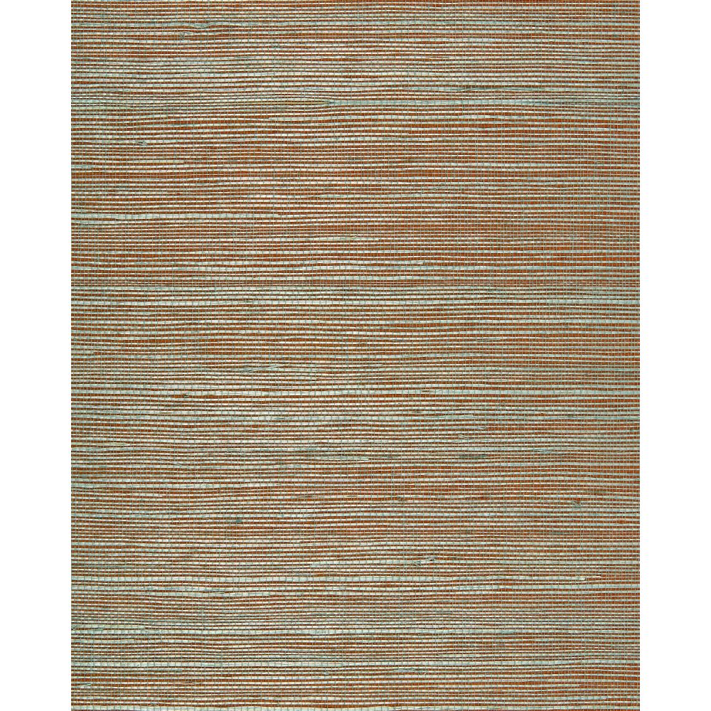 Washington Wallcoverings NS 7046 Moss Brown Double dyed Sisal Grasscloth