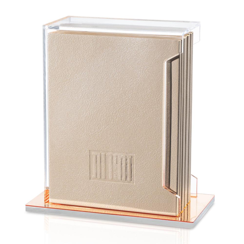 Softcover Leather & Lucite Zemiros Bencher Set