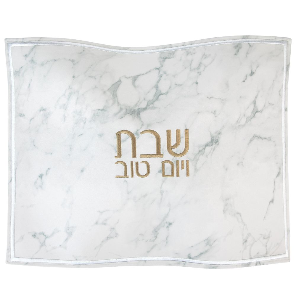 PU Leather Challah Cover - Marble & Gold