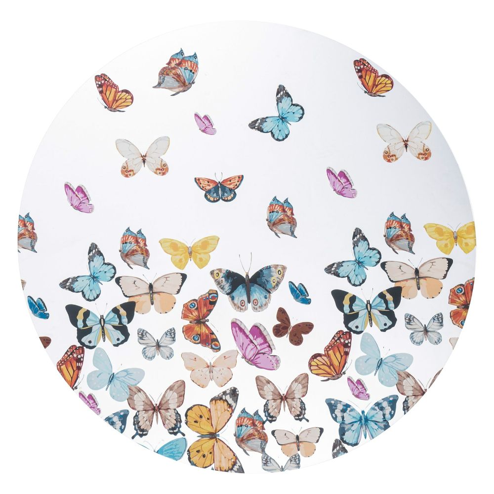 Table Chargers - Round Colorful Butterflies - Set of 4