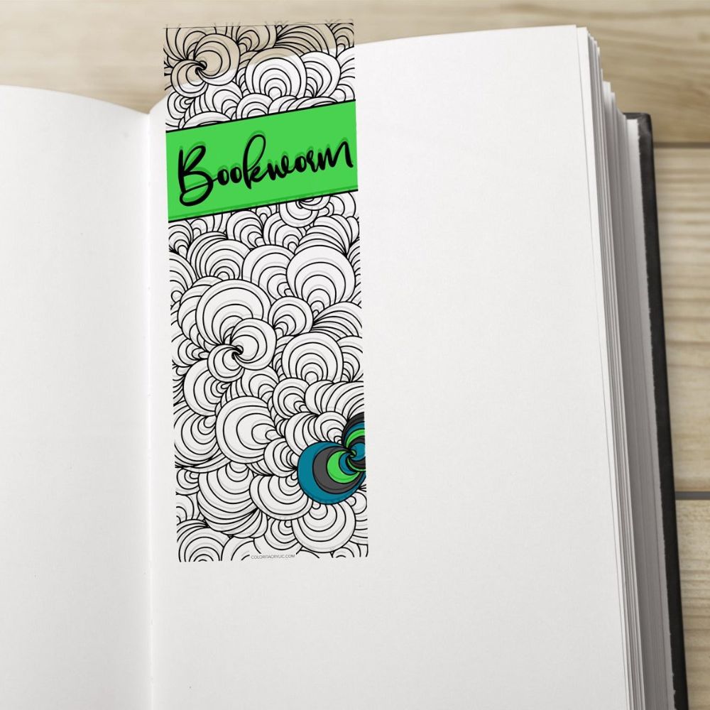 Color it Acrylic Bookmark - Bookworm