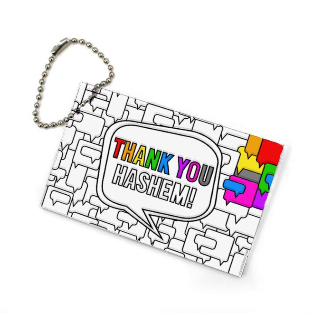 Color it Acrylic Keychain - Thank You Hashem