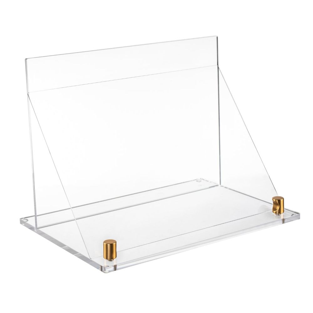 Cookbook Stand - Foldable Gold & Clear
