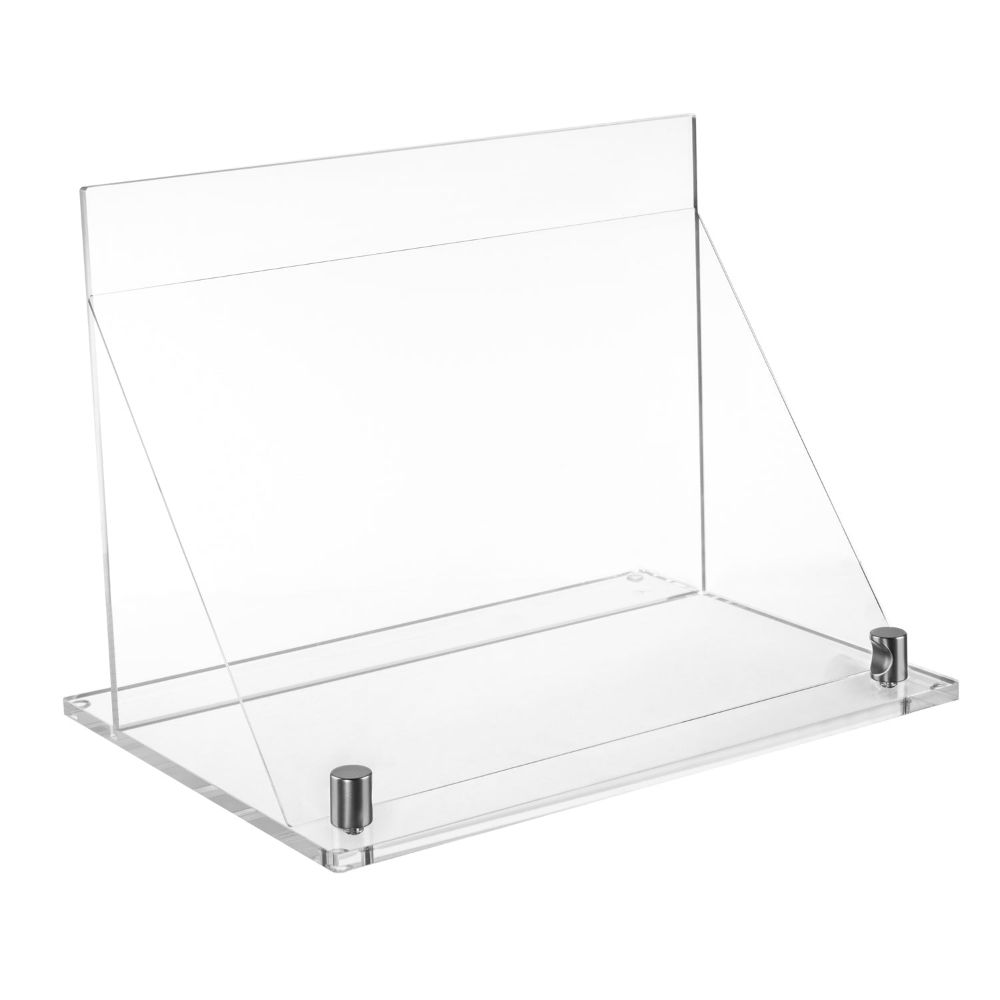 Cookbook Stand - Foldable Silver & Clear