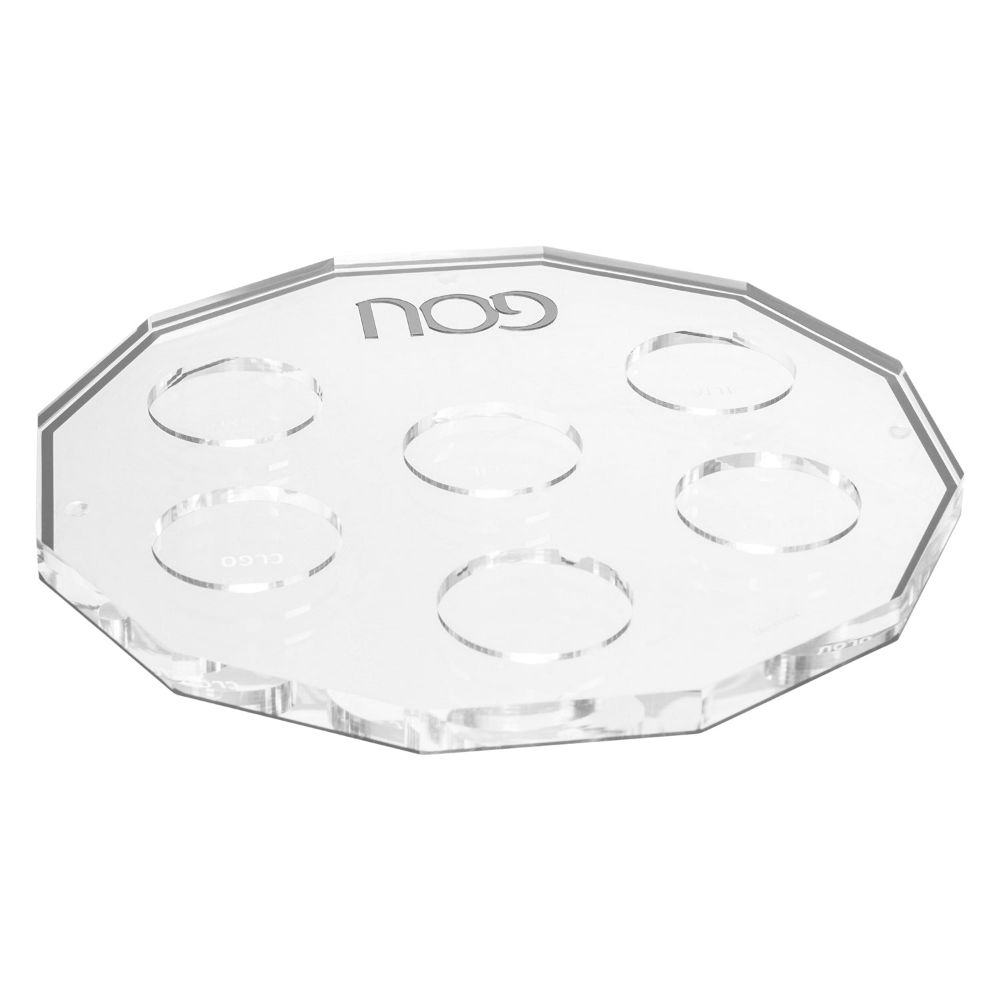 Seder Plate - Hexagon Outline Silver
