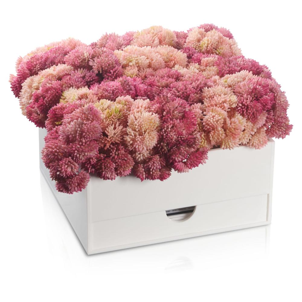 Vase Bencher Set -  Floral Pink - Square 