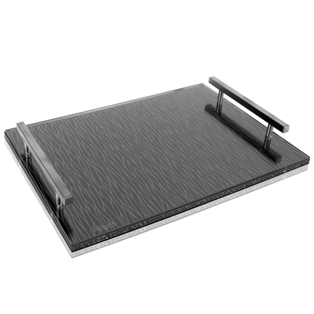 Challah Board - Wave Silver & Black - 11x16