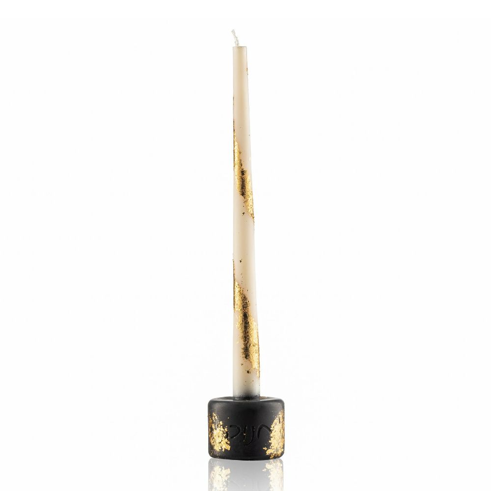 Chanukah Candle Lighter - White & Gold