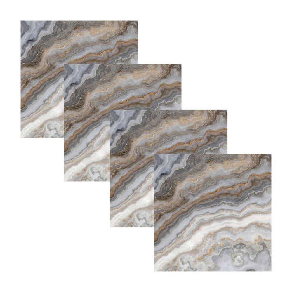 Table Chargers - Square Taupe Agate - Set of 4