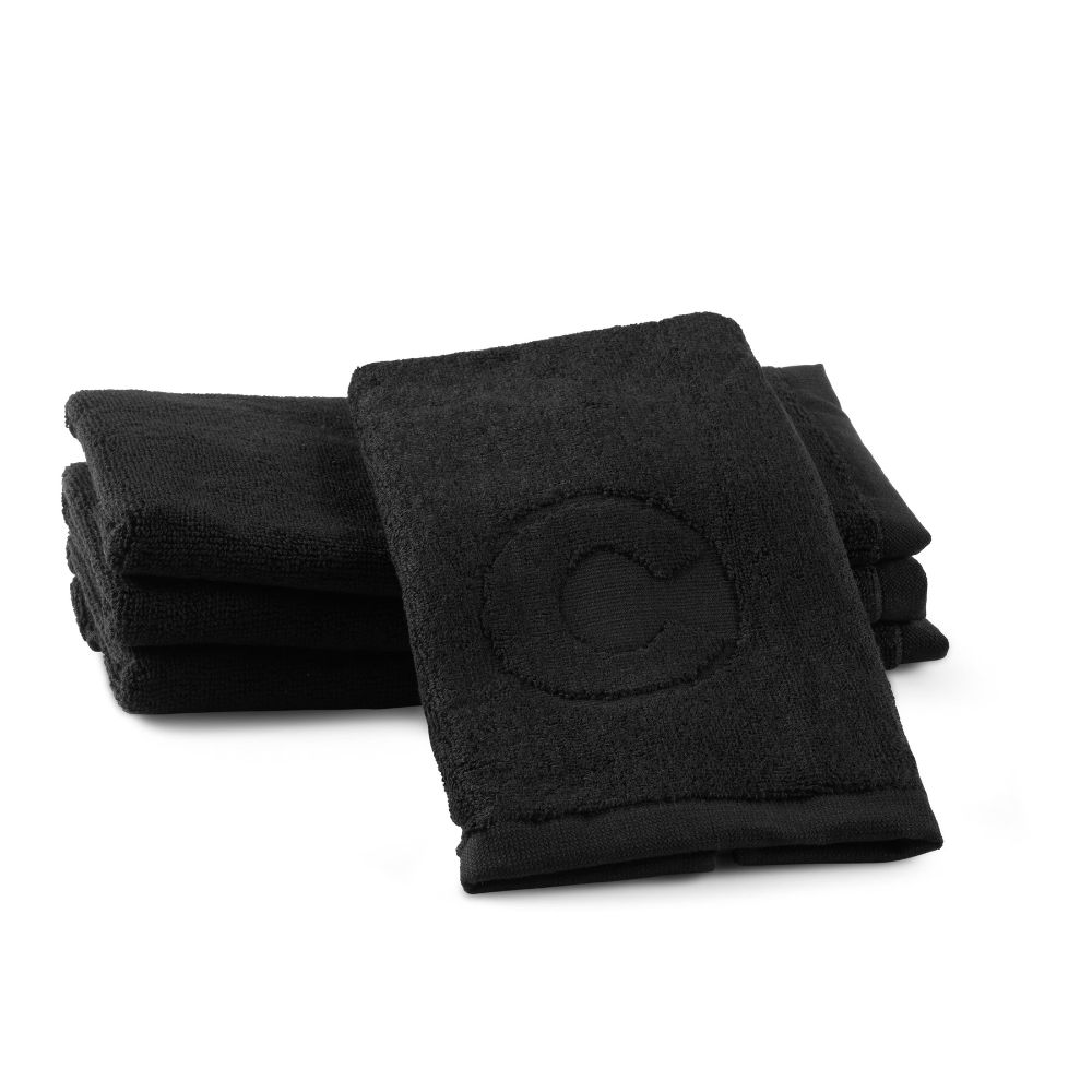 Finger Towel - Jacquard Black - Initial C