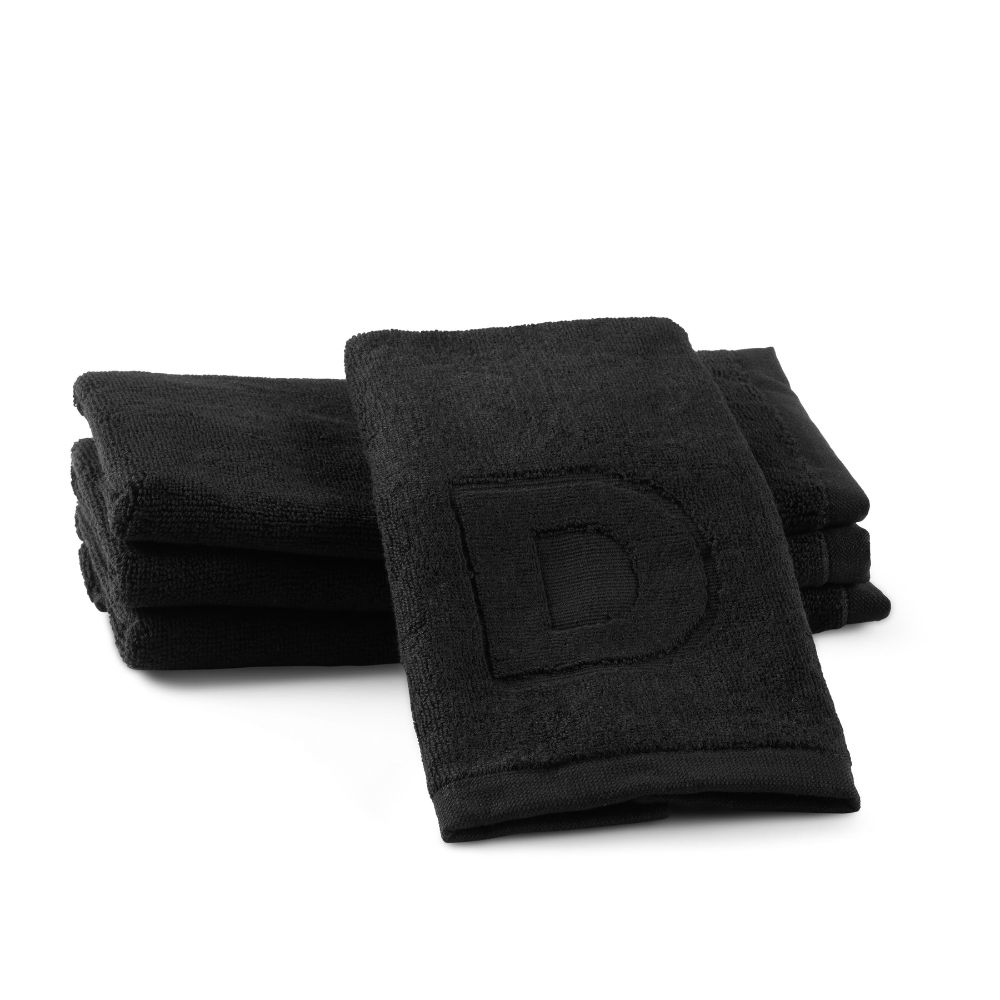 Finger Towel - Jacquard Black - Initial D