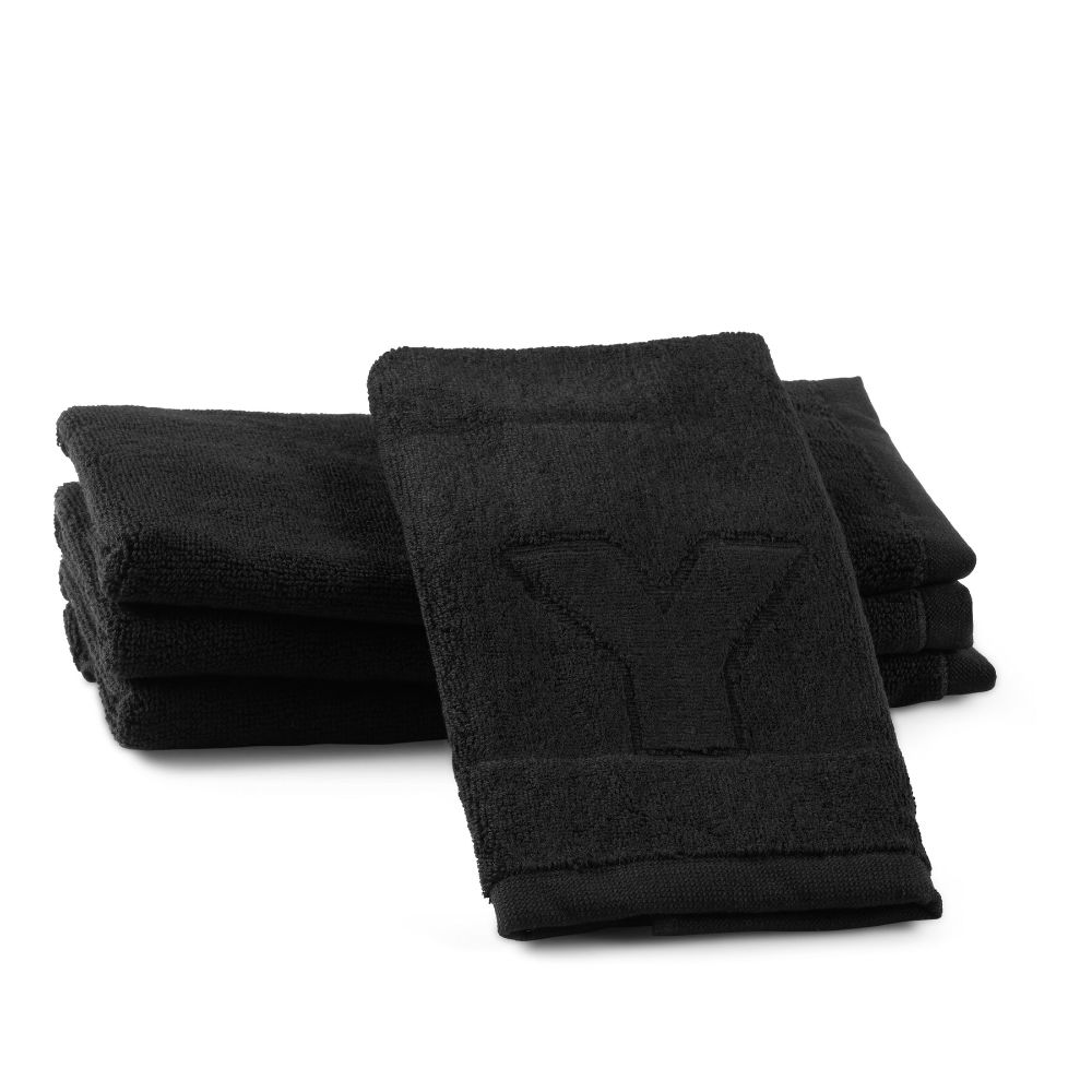 Finger Towel - Jacquard Black - Initial Y