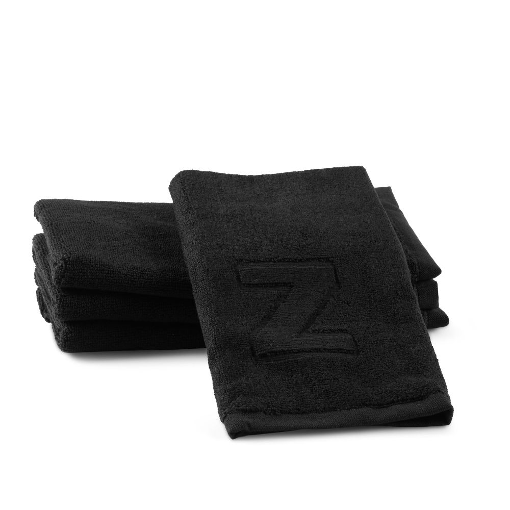 Finger Towel - Jacquard Black - Initial Z
