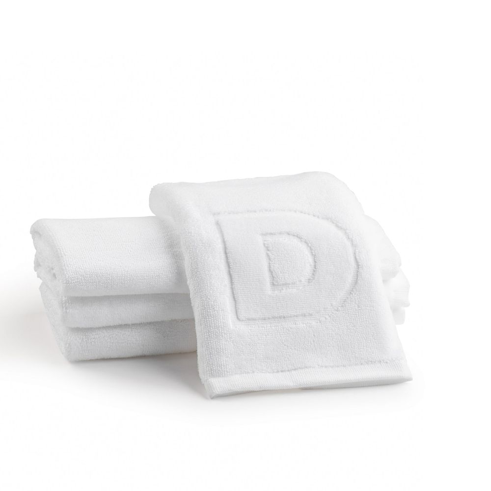 Finger Towel - Jacquard White - Initial D