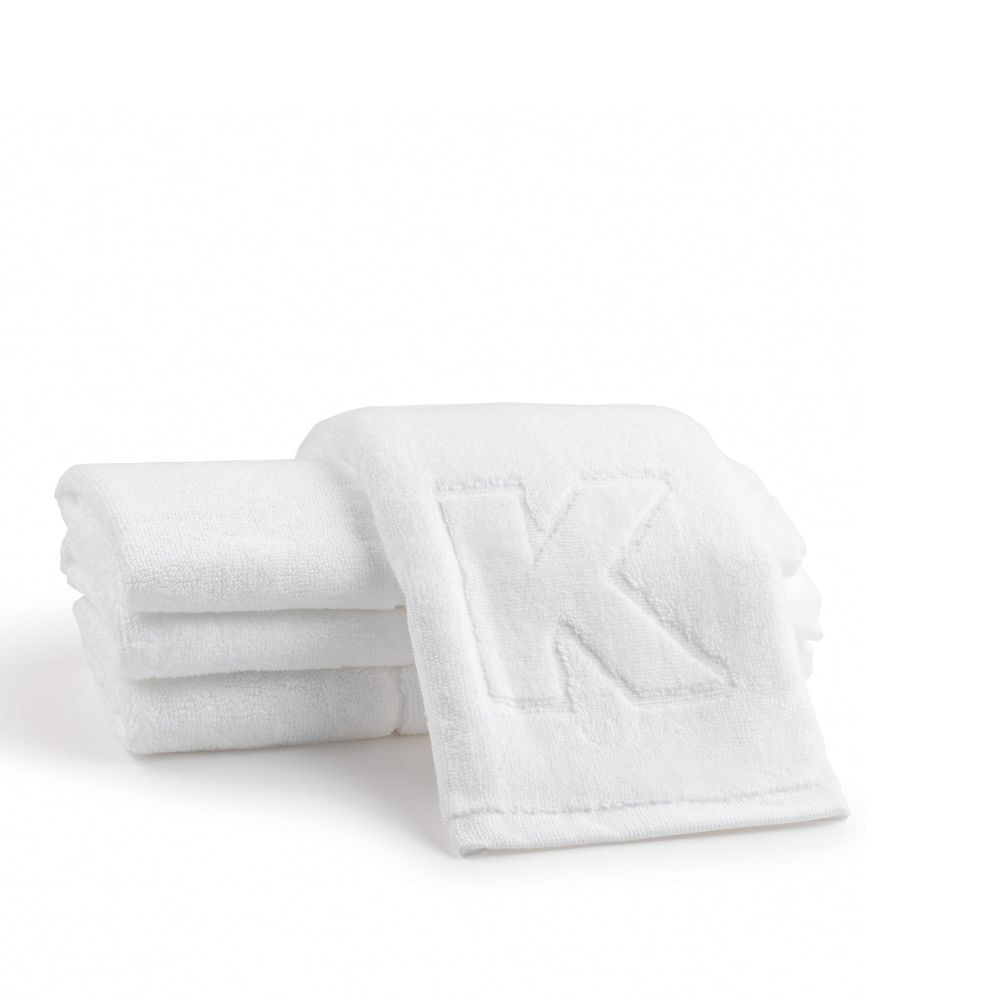 Finger Towel - Jacquard White - Inital K