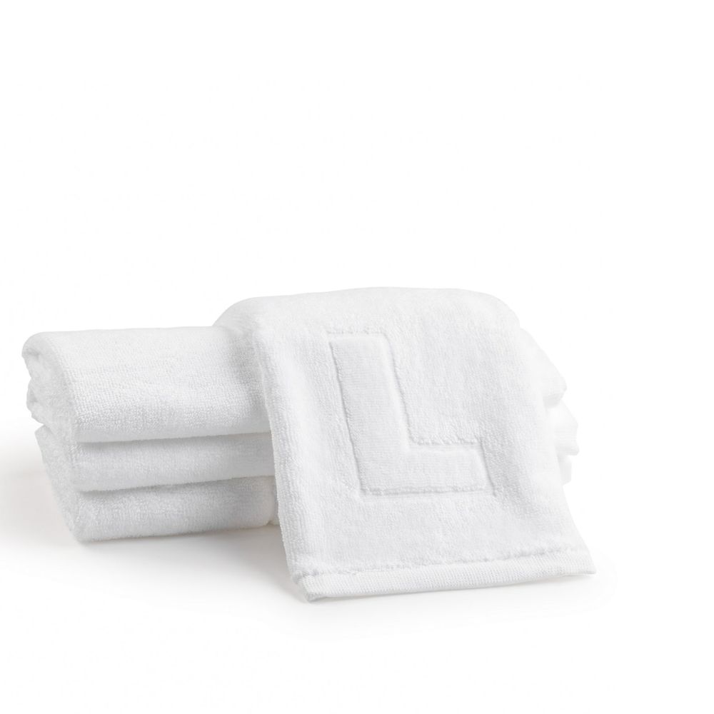Finger Towel - Jacquard White - Inital L