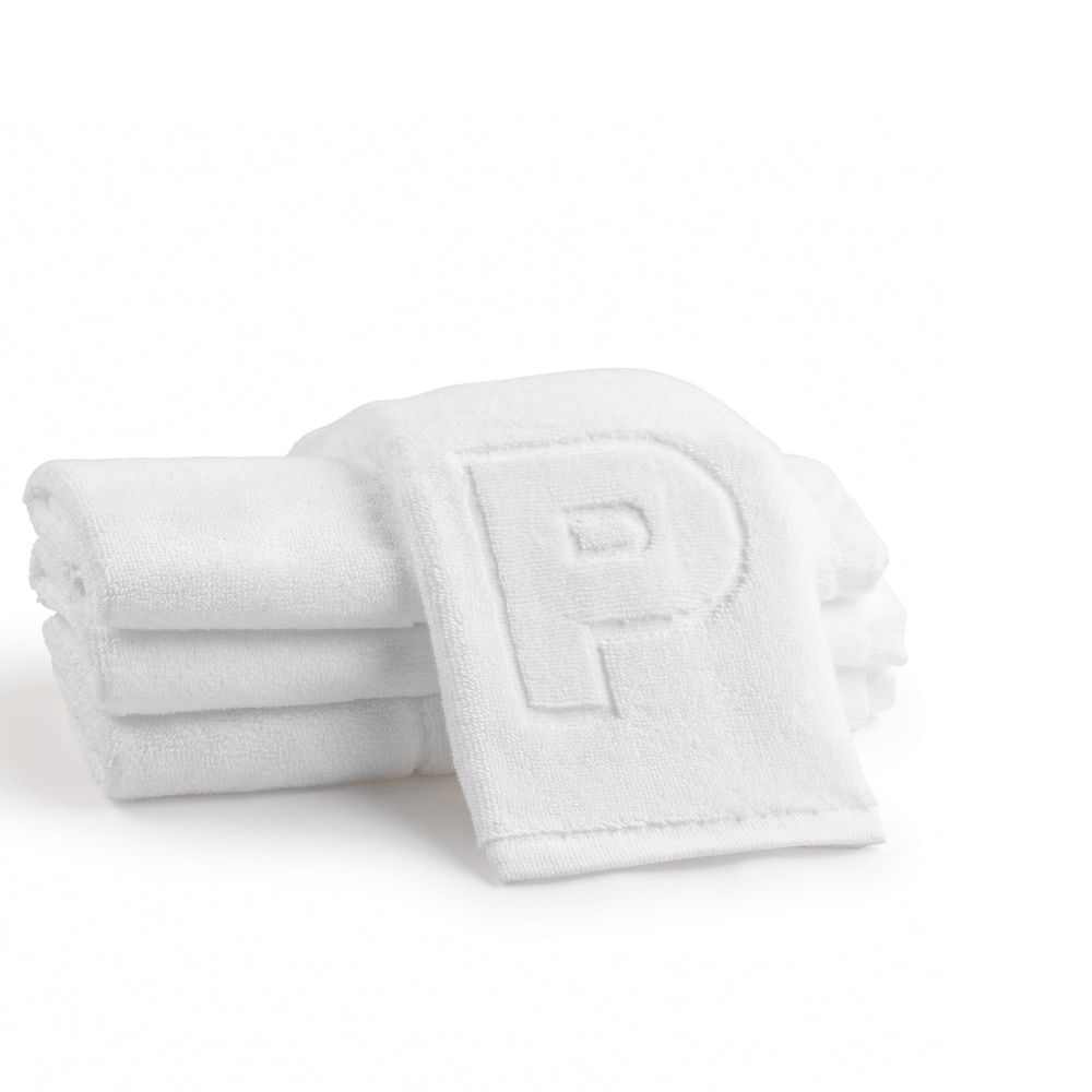 Finger Towel - Jacquard White - Inital P