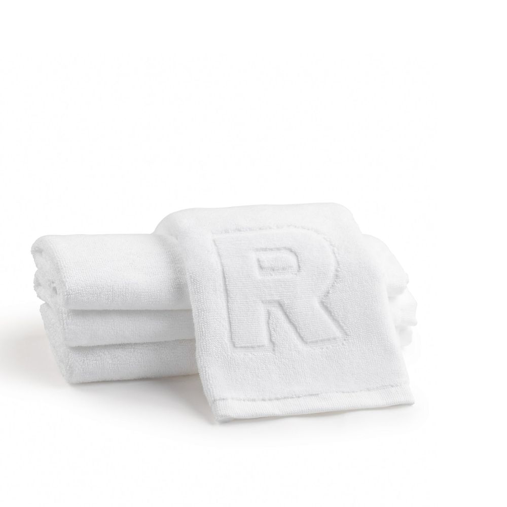 Finger Towel - Jacquard White - Inital R